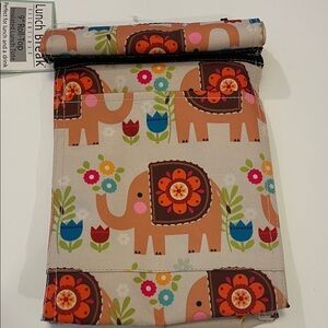 NWT Home essentials elephant reusable lunch bag O/S